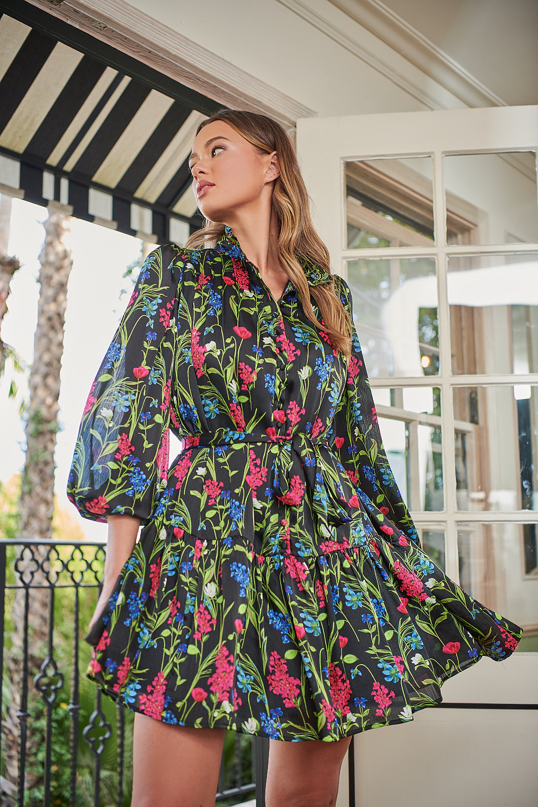 Madeline Groover Button Up Mini Dress
