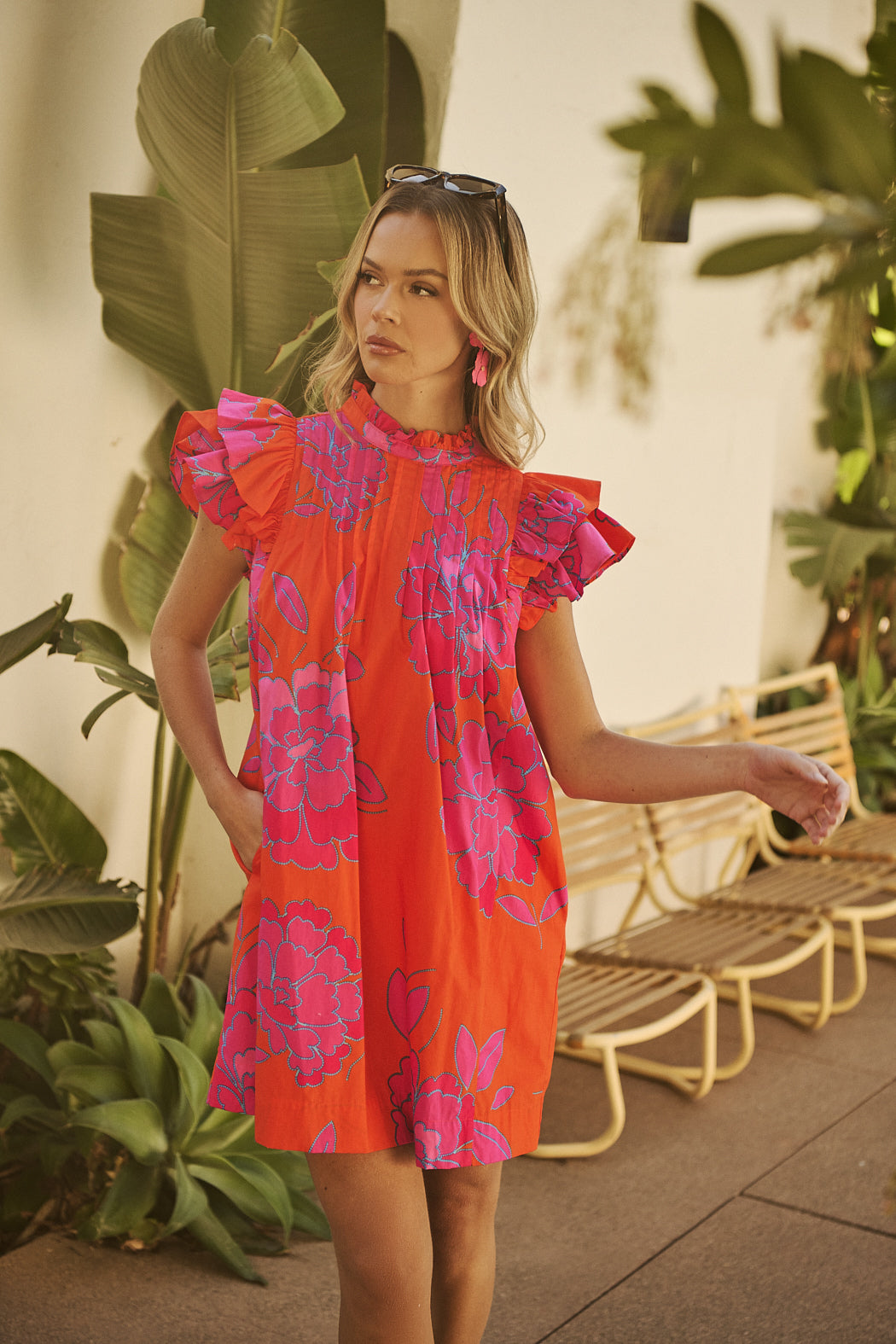 nalani short sleeve cotton dress Nalani Long Rayon Hawaiian Dress Maxi V-Neck Tea Length