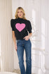 Russel Heart Puff Sleeve Sweater