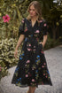Beth Button Down Midi Dress Denory Floral