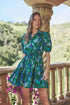 Stacie Button Down Mini Dress Lomeli Floral