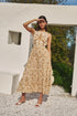 Calina Tropical Jivie Tiered Maxi Dress