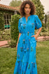 Lizeth Button Down Midi Dress Genora Floral