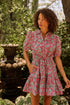 Stacie Button Down Mini Dress Floral