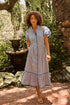 Davie Button Down Midi Dress Floral