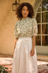 Elysia Pleated Blouse Floral