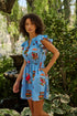 Sutton Drawstring Mini Dress Flower Mart
