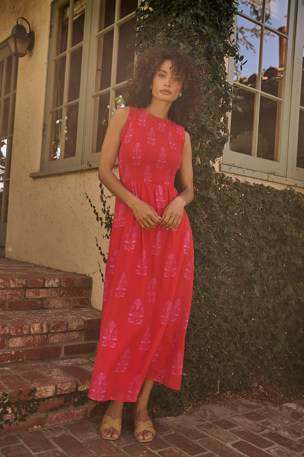Cecil Smocked Sleeveless Midi Dress Artisan