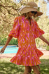 Auggie Bell Sleeve Shift Dress Ikat