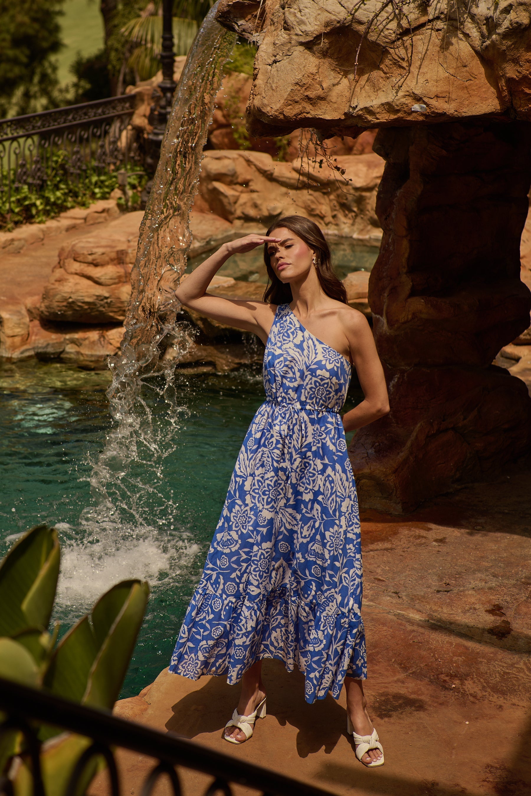 one shoulder maxi dress casual QYMKINQQ Womens Casual Solid Color Satin One Shoulder Ruched Backless High Slit Maxi Dress Maxi Dresses at Amazon Women's Clothing store