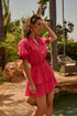 Delmas Floral Rai Ruffle Mini Dress