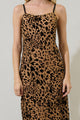 Cale Leopard Print Velvet Midi Dress