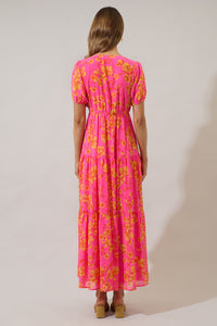 Hot Rod Floral Monaco Tiered Maxi Dress