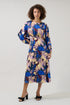 Charline Dolman Sleeve Midi Dress Irelia Floral