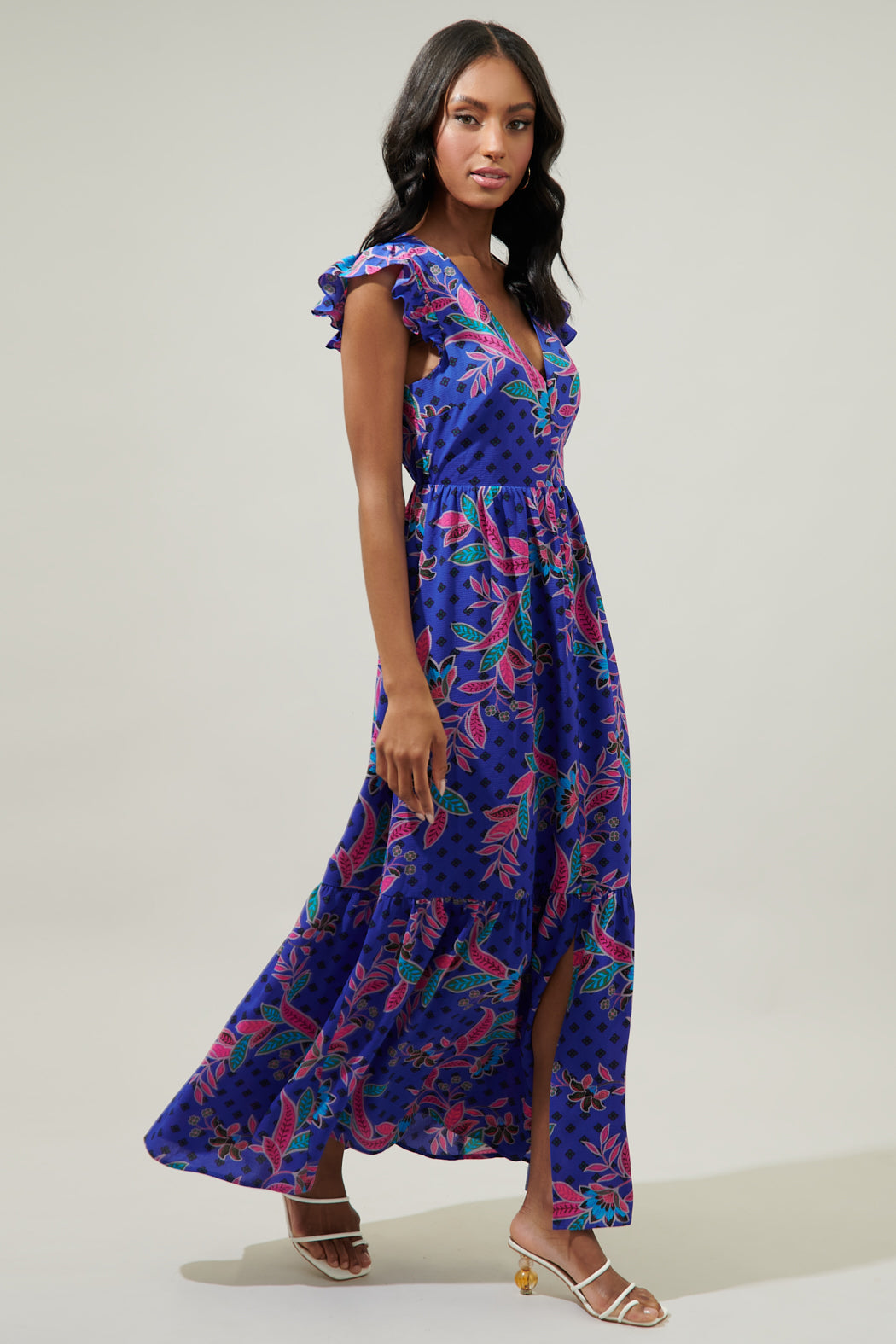 rayanne floral maxi dress Baltic Born Womens Rayne Maxi Dress | Blue Multi Floral