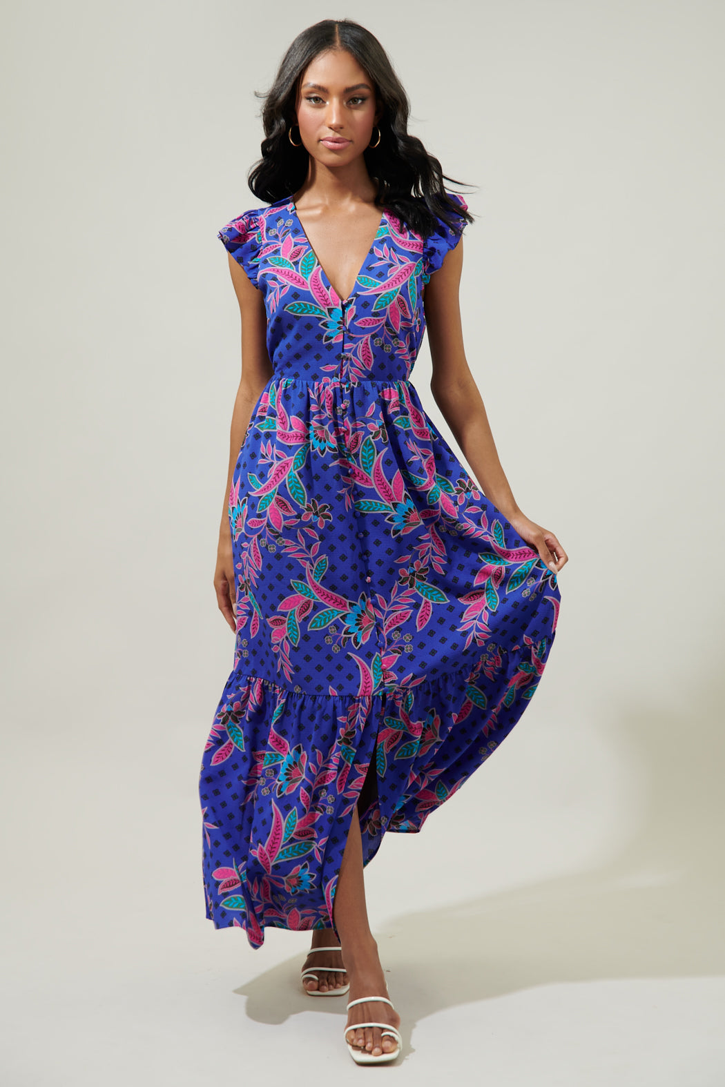 Rayanne Indigo Evianna Button Down Maxi Dress Rayanne Indigo Evianna Button Down Maxi Dress