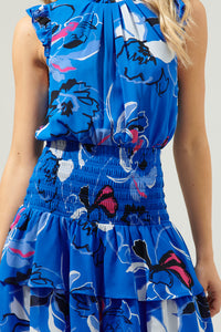 Katrice Abstract Trolly Smocked Mini Dress