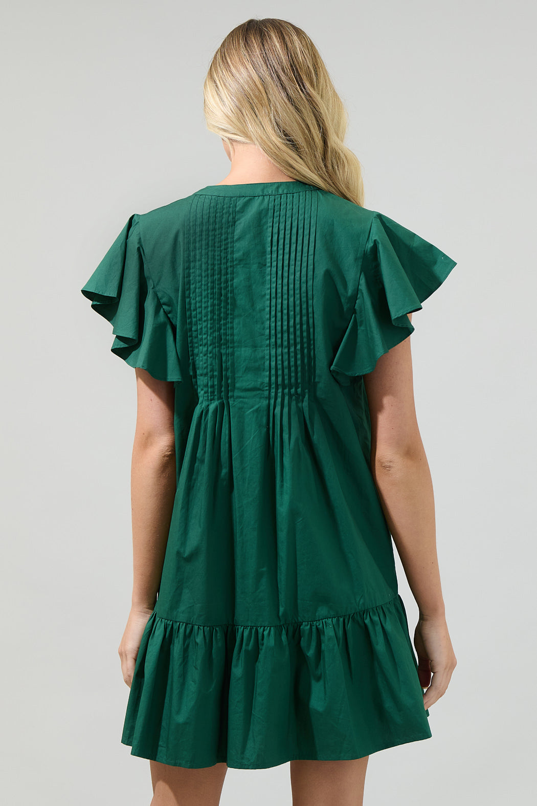 Lizzy Pleated Ruffle Mini Dress NAVY / M by Sugarlips Lizzy Pleated Ruffle Mini Dress NAVY / M by Sugarlips