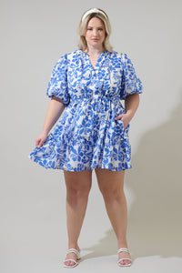 Shia Floral Noella Shift Mini Dress Curve