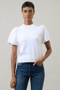 Pearla Crochet Sleeve Sweater