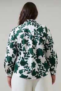 Kane Floral Doris Button Down Shirt Curve