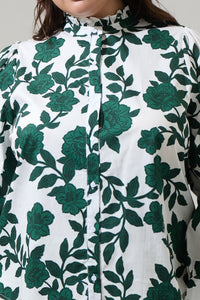 Kane Floral Doris Button Down Shirt Curve