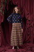 Nuvia Pleated Maxi Skirt Plaid
