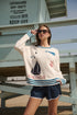 Sea Shore Ribbed Knit Sweater