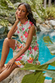 La Costa Tropics Merrick Sleeveless Button Front Mini Dress