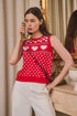 Parisa Heart Sleeveless Sweater Vest