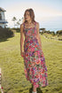 Rendal Floral Lindsy Smocked Maxi Dress