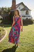 Vemmy Abstract Tayla Smocked Maxi Dress
