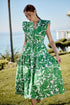 Masey Tropical Virna Ruffle Midi Dress