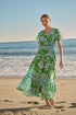 Verbena Floral Ingrida Surplice Maxi Dress