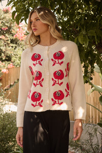 Peralta Floral Cropped Cardigan