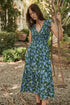 Angie Smocked Tiered Midi Dress Cornflower