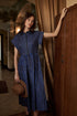 Grenola Button Up Midi Dress Stripe