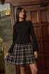 Luisa Mix Media Mini Dress Plaid