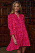 Anamy Shift Mini Dress Rouge Floral