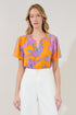 Regine Smocked Short Sleeve Top Floral