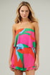 Milton Abstract Strapless Romper