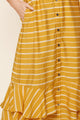 Swingdance Striped Button Front Midi Dress
