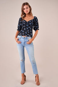 As You Are Floral Puff Sleeve Top