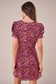 Lilian Pink Leopard Wrap Dress