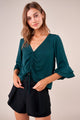 Boston Ruched Bell Sleeve Top
