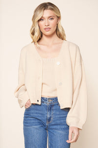 Melody Cropped Knit Cardigan