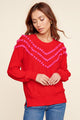 Denise Raglan Sleeve Pom Pom Sweater
