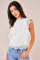 Be Mine Mixed Lace Crop Top