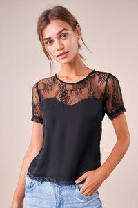 Romance Forever Mixed Lace Top