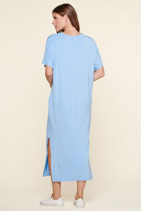 Blanca Jersey Knit Draped Maxi Dress
